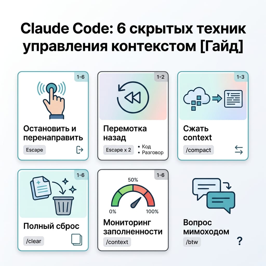 Claude Code: 6 скрытых техник управления контекстом для профи