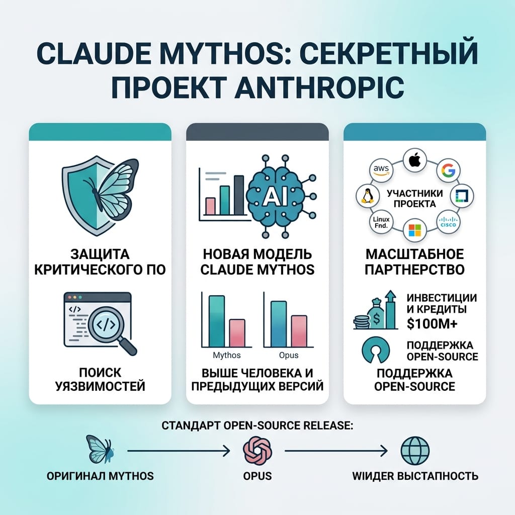 Claude Mythos: секретный проект Anthropic по защите мирового софта