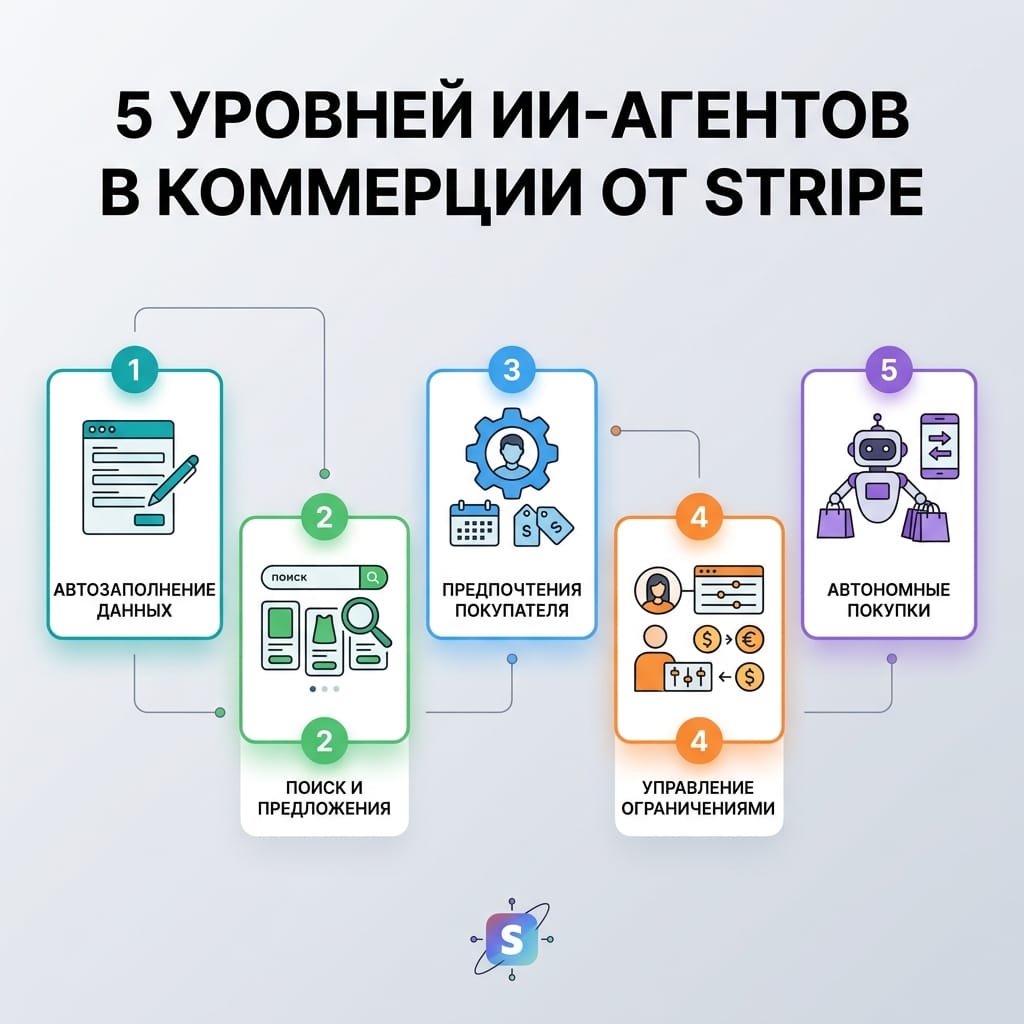 Stripe: 5 уровней ИИ-агентов, которые навсегда изменят ваши покупки