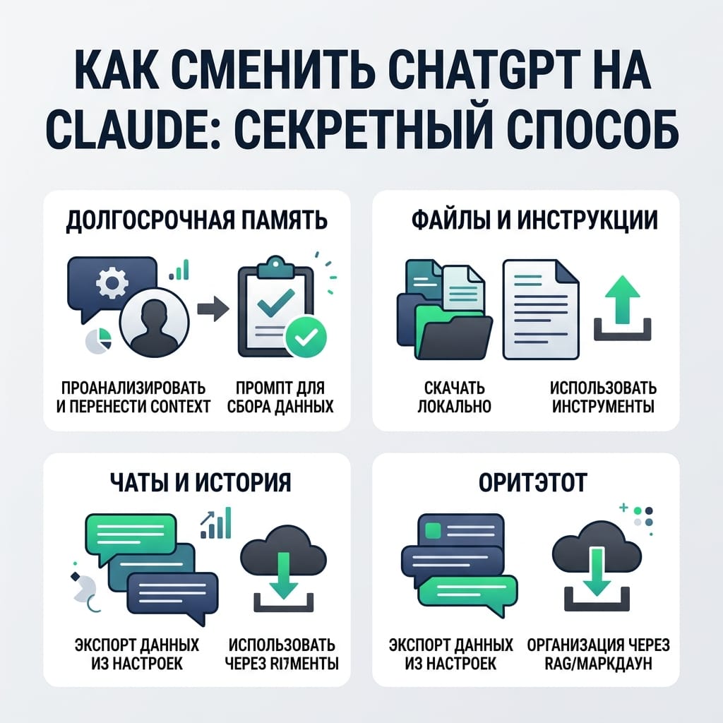 Как сменить ChatGPT на Claude: секретный способ переноса всех данных