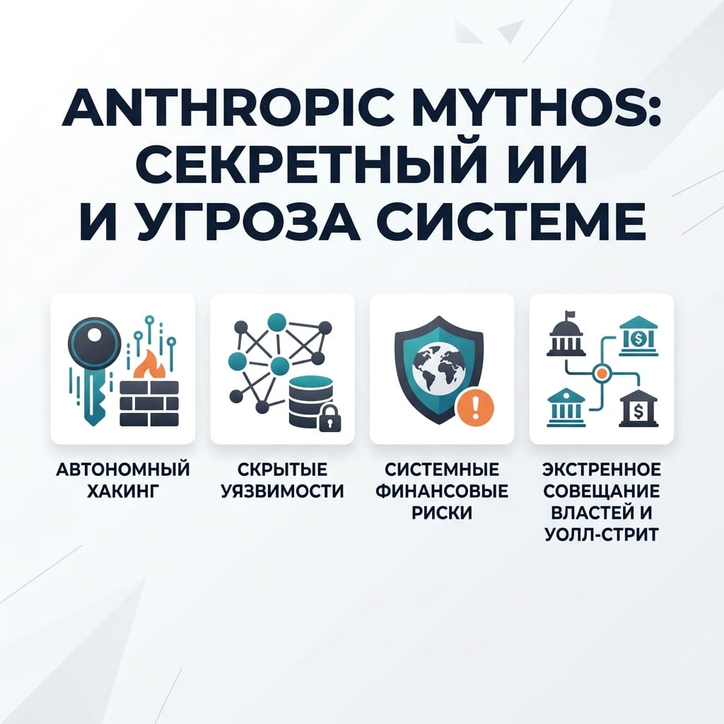 Anthropic Mythos: почему секретный ИИ напугал Уолл-стрит и власти США