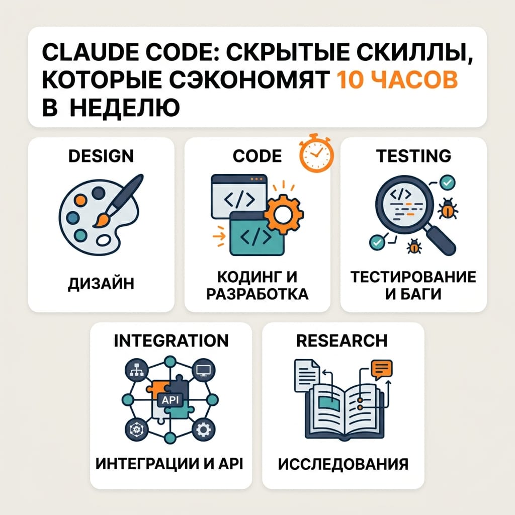 Claude Code: скрытые скиллы, которые сэкономят 10 часов в неделю_