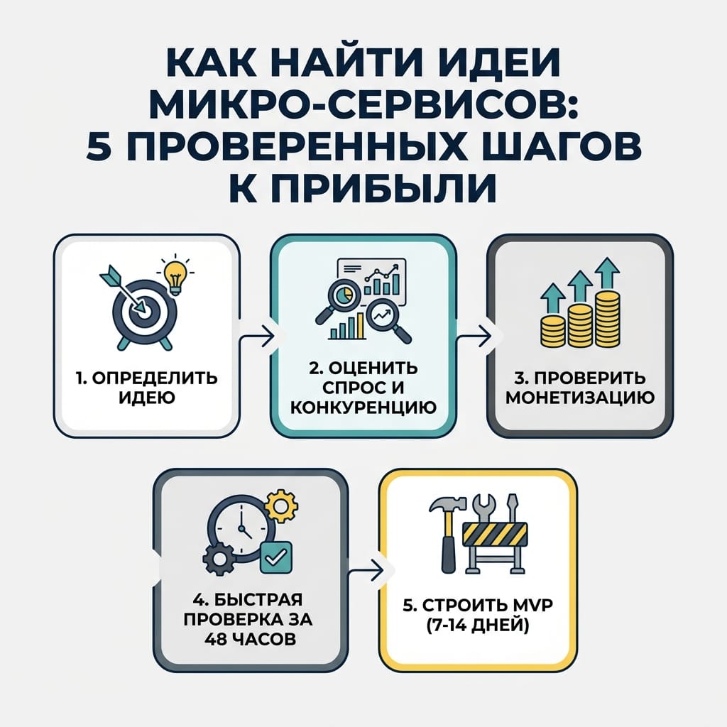 Как найти идеи микро-сервисов: 5 проверенных шагов к прибыли