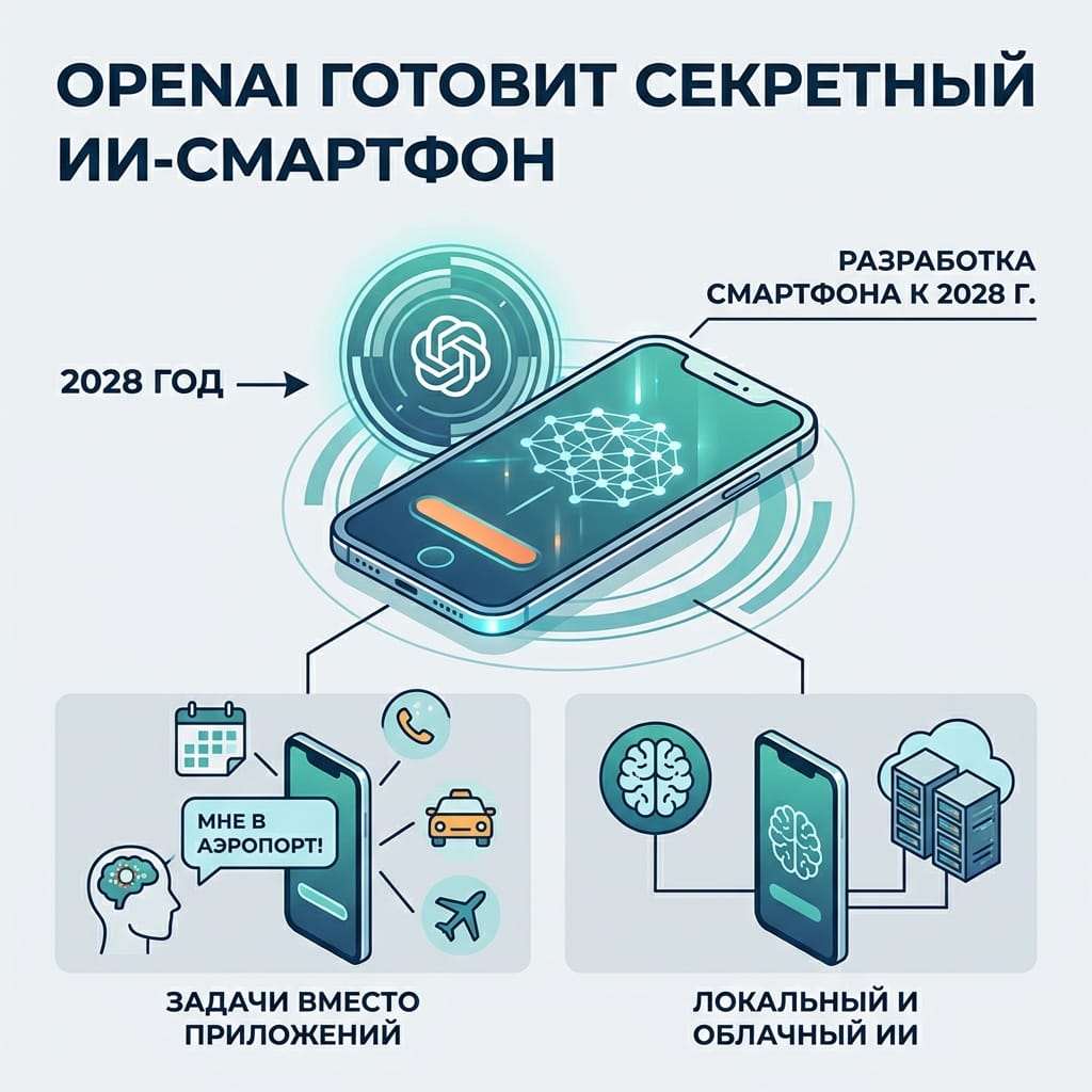 OpenAI готовит секретный ИИ-смартфон: конец эры приложений к 2028 году