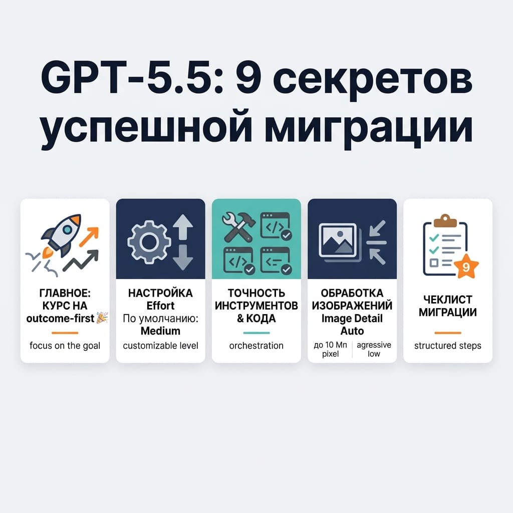 GPT-5.5: 9 секретов успешной миграции и скрытые ошибки в промптах