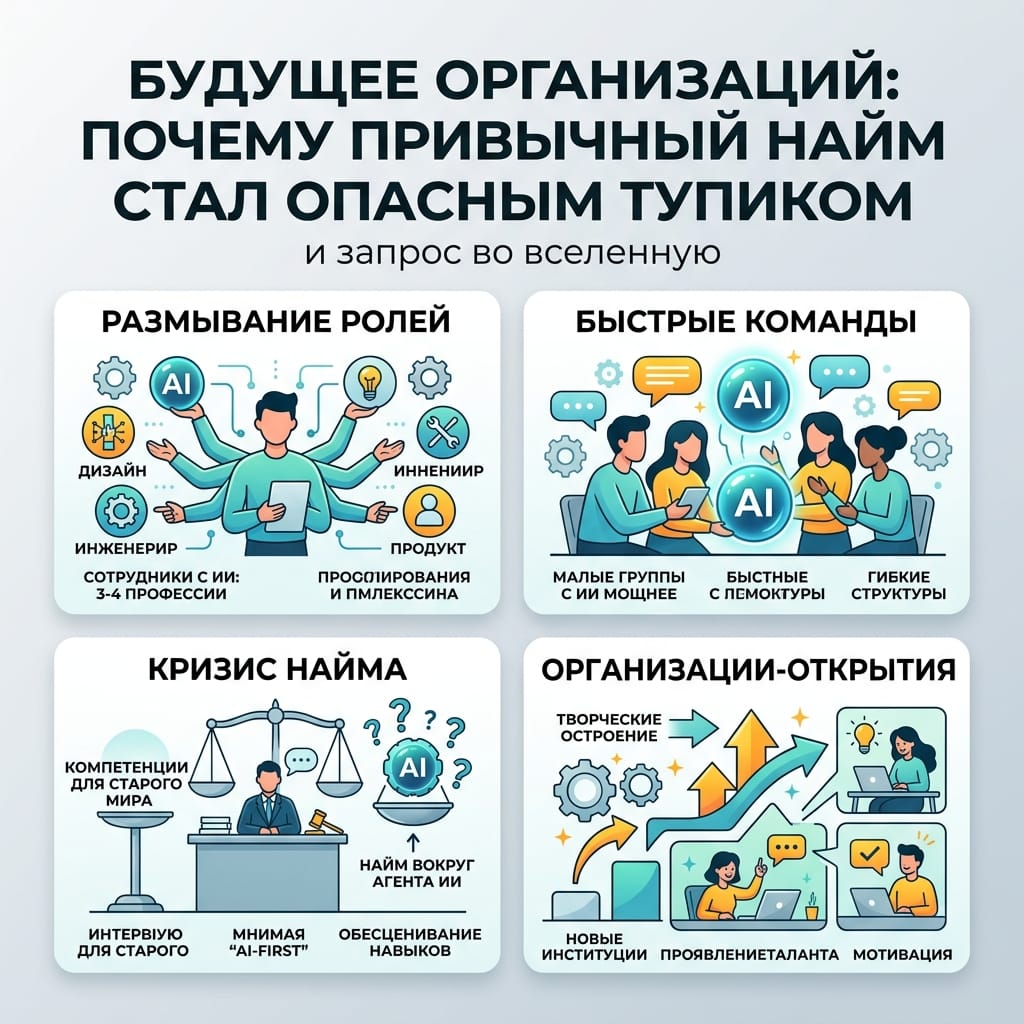 Будущее организаций: почему привычный найм стал опасным тупиком