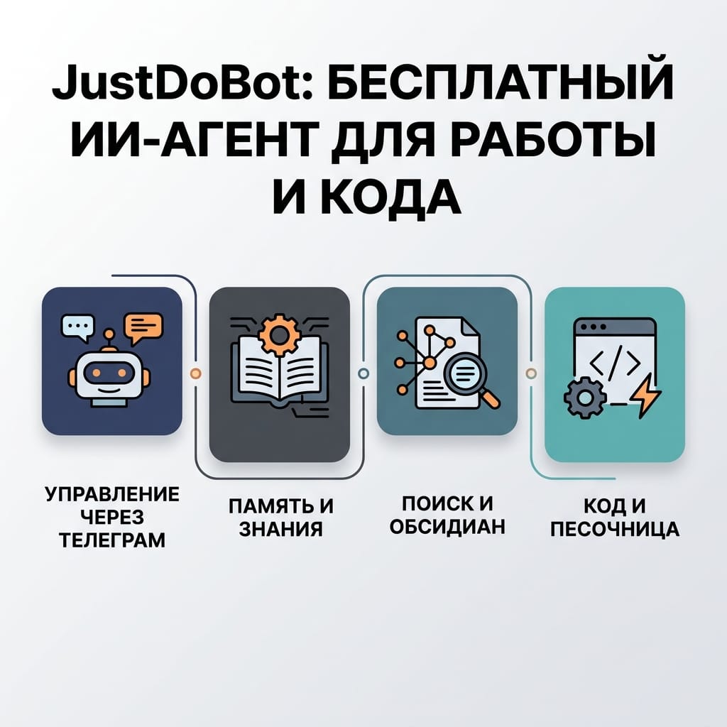 JustDoBot: как запустить бесплатного ИИ-агента для работы и кода