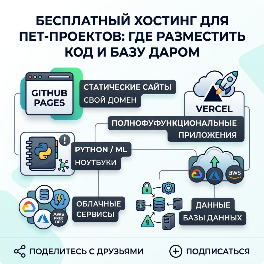 Бесплатный хостинг для пет-проектов: где разместить код и базу даром