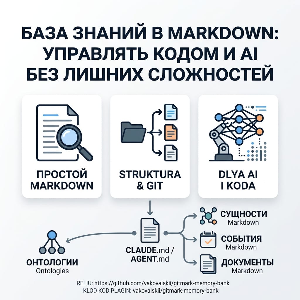 База знаний в Markdown: как управлять кодом и AI без лишних сложностей