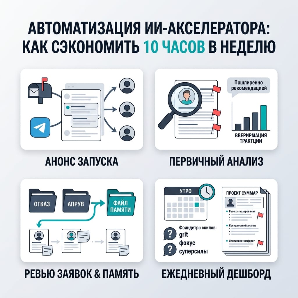 Автоматизация ИИ-акселератора: как сэкономить 10 часов в неделю