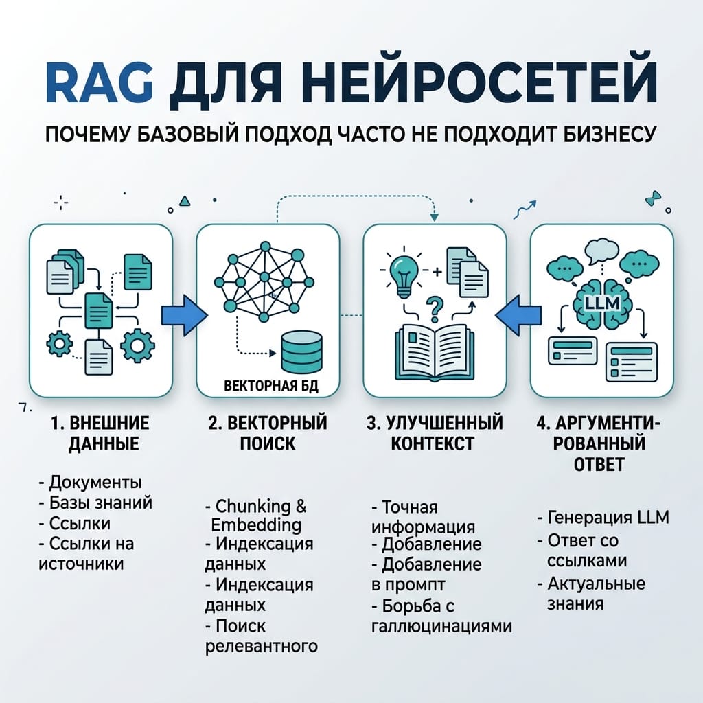 RAG для нейросетей: почему базовый подход часто не подходит бизнесу