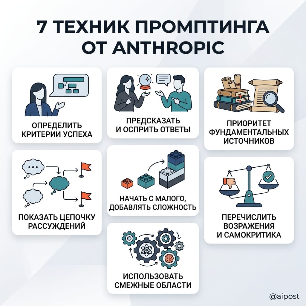 7 техник промптинга от Anthropic: как получать умные ответы от ИИ