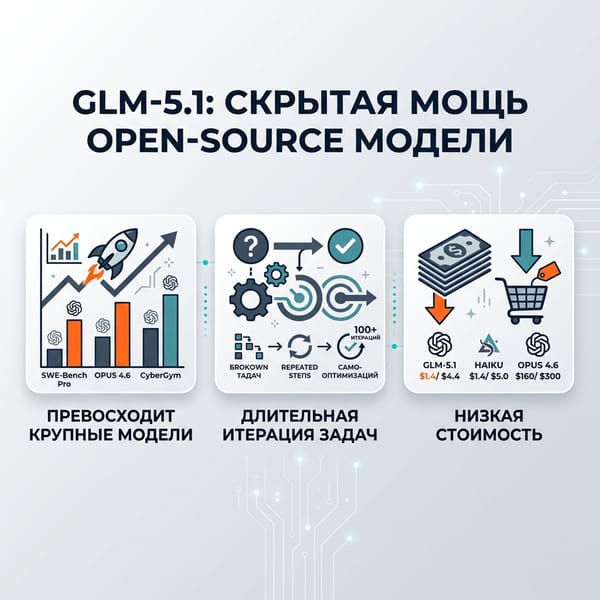 GLM-5.1: скрытая мощь open-source модели, которая бьет Claude Opus