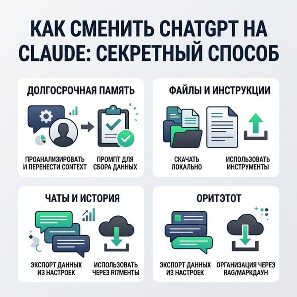 Как сменить ChatGPT на Claude: секретный способ переноса всех данных