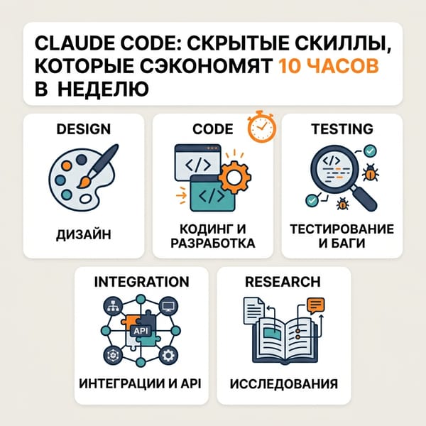 Claude Code: скрытые скиллы, которые сэкономят 10 часов в неделю_