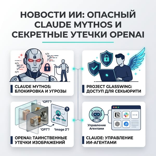 Новости ИИ: опасный Claude Mythos и секретные утечки OpenAI
