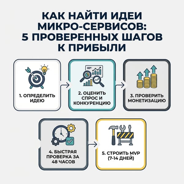 Как найти идеи микро-сервисов: 5 проверенных шагов к прибыли