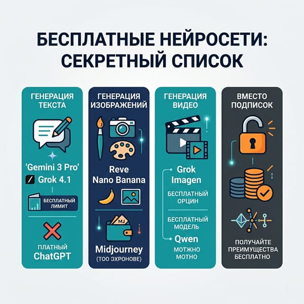 Бесплатные нейросети: секретный список мощных замен ChatGPT и Midjourney