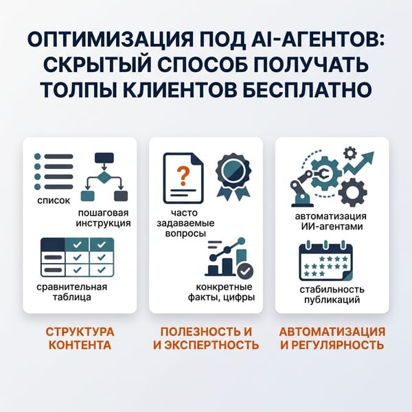 Оптимизация под AI-агентов: скрытый способ получать толпы клиентов бесплатно