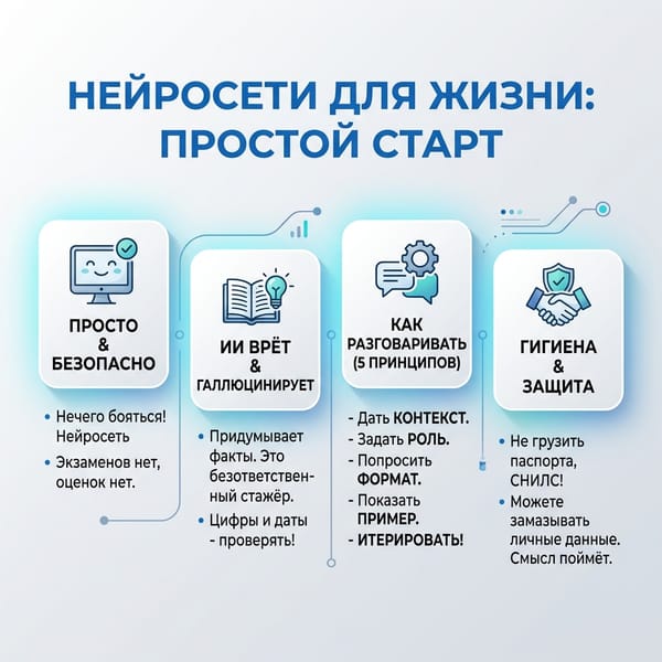 Нейросети для жизни: главный секрет простого и безопасного старта