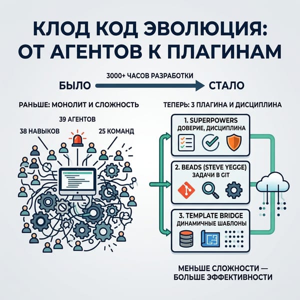 Claude Code: секрет перехода от 39 агентов к 3 плагинам