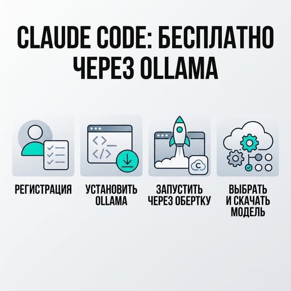 Claude Code: секретный способ запустить нейросеть бесплатно через Ollama