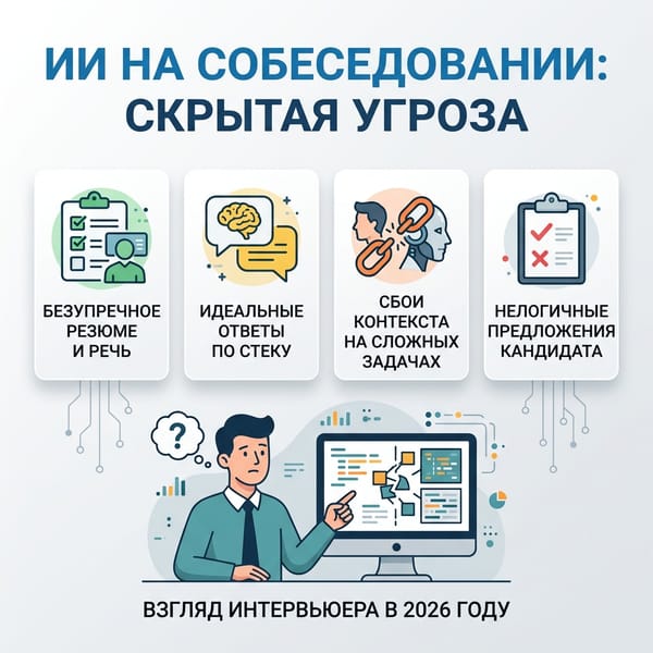 ИИ на собеседовании: скрытая угроза и реальный опыт интервьюера