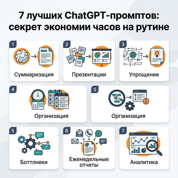 7 лучших ChatGPT-промптов: секрет экономии часов на рутине
