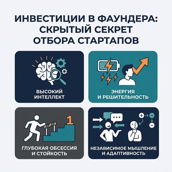 Инвестиции в фаундера: скрытый секрет отбора прибыльных стартапов