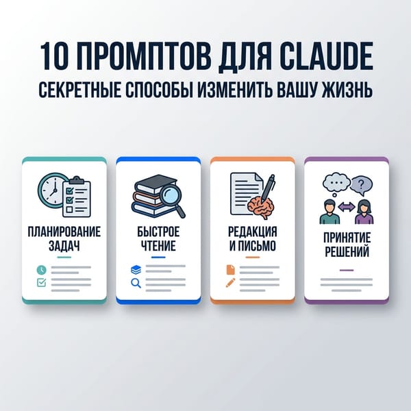 10 промптов для Claude: секретные способы изменить вашу жизнь