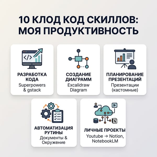 10 Claude Code скиллов: секреты моей продуктивности и автоматизации