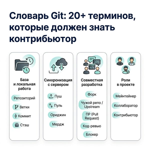 Словарь Git: 20+ терминов, которые должен знать контрибьютор