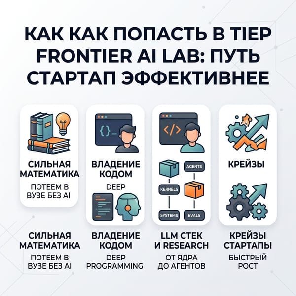 Как попасть в Frontier AI Lab: почему путь через стартап эффективнее
