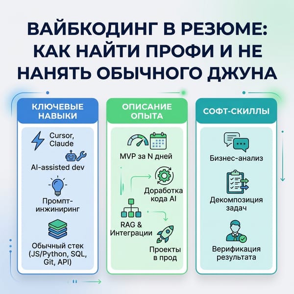 Вайбкодинг в резюме: как найти профи и не нанять обычного джуна