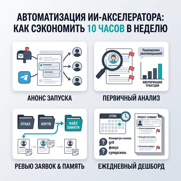 Автоматизация ИИ-акселератора: как сэкономить 10 часов в неделю