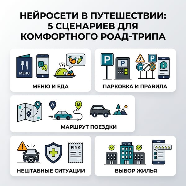 Нейросети в путешествии: 5 сценариев для комфортного роад-трипа