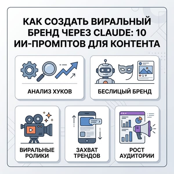 Как создать виральный бренд через Claude: 10 ИИ-промптов для контента