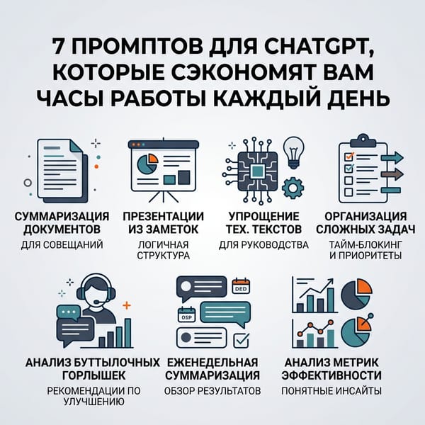 7 промптов для ChatGPT, которые сэкономят вам часы работы каждый день